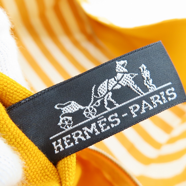 実際に弊社で買取させて頂いたHERMES/エルメス カンヌGM キャンバス ボストンバッグの画像 5枚目