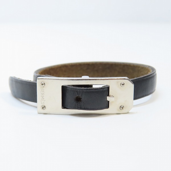 実際に弊社で買取させて頂いたHERMES/エルメス レザーブレスレット の画像 1枚目