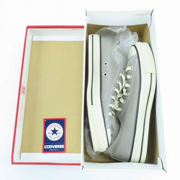 実際に弊社で買取させて頂いたCONVERSE/コンバース CANVAS AS J OX キャンバススニーカー 日本製 グレージュ/8の画像 7枚目