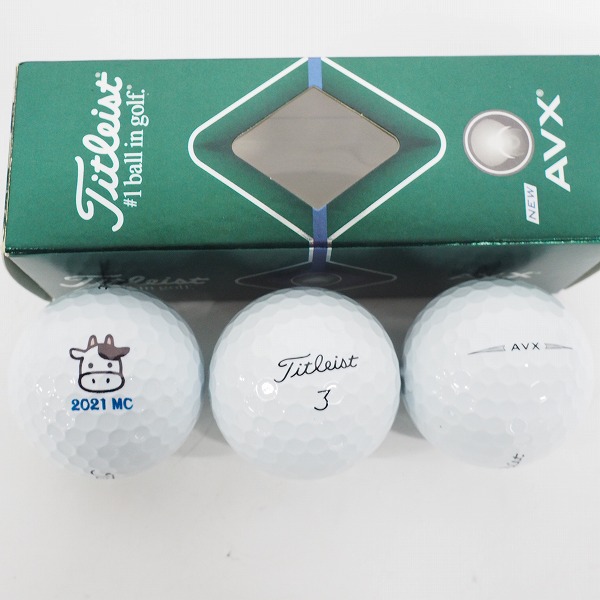 実際に弊社で買取させて頂いた 【未使用/オウンネーム】Titleist/タイトリスト PRO V1・ PRO V1x・AVX ゴルフボール ホワイト 計3スリーブの画像 3枚目