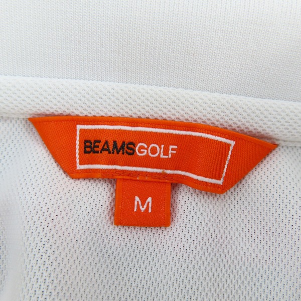 実際に弊社で買取させて頂いたBEAMS GOLF/ビームスゴルフ ポロシャツ ホワイト 82-02-0513-336/Mの画像 2枚目