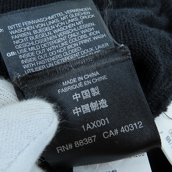 実際に弊社で買取させて頂いたY-3/ワイスリー adidas×Yohji Yamamoto/アディダス×ヨウジヤマモト バック ロゴプリント ジップアップパーカー CY6900/Lの画像 4枚目