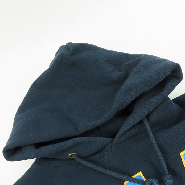 実際に弊社で買取させて頂いたChampion/チャンピオン UCLA REVERSE WEAVE sweat parka リバースウィーブ スウェット パーカー 赤単タグ 復刻 ネイビー Mの画像 4枚目