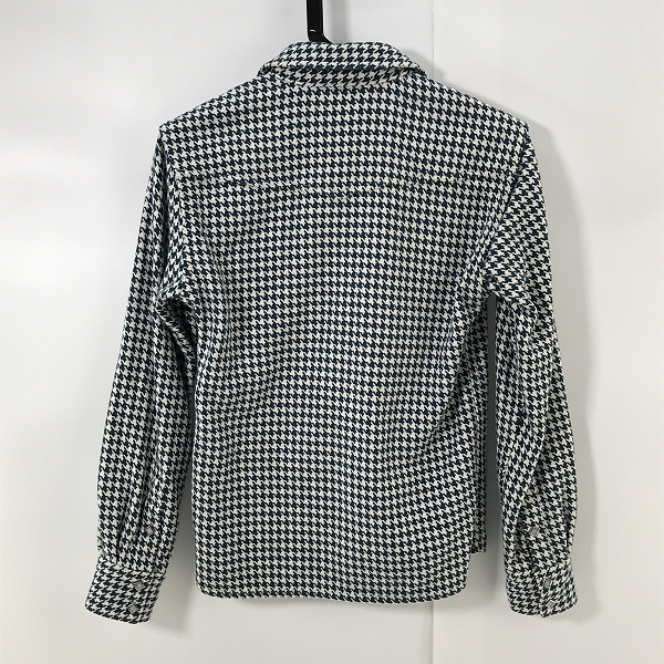 実際に弊社で買取させて頂いたTHE FLAT HEAD/フラットヘッド 千鳥格子総柄 長袖フランネルシャツ/36の画像 1枚目