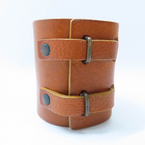 実際に弊社で買取させて頂いたMartin Margiela/マルタンマルジェラ 初期 レザーブレス バングルの画像 1枚目