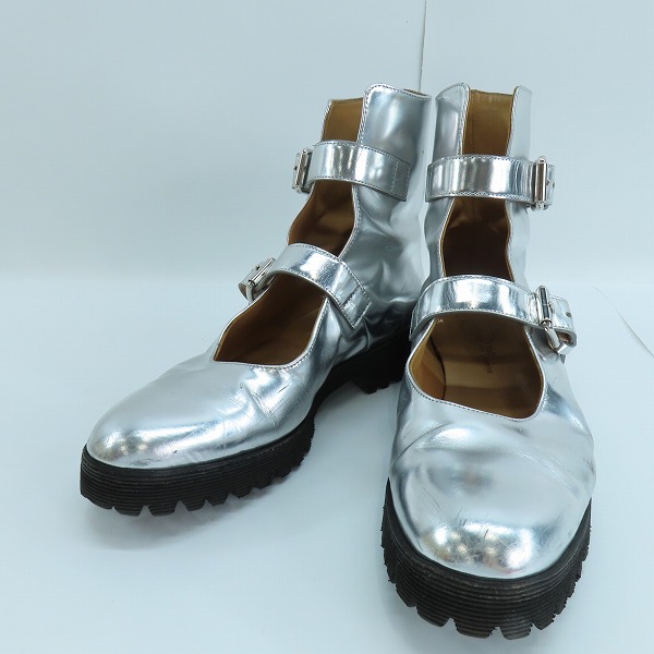 実際に弊社で買取させて頂いたnoir keininomiya ×church's/ノワール・ケイニノミヤ(ギャルソン)×チャーチ メリージェーンブーツ/シルバー/37