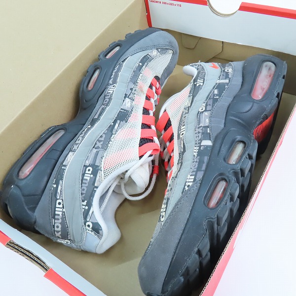 実際に弊社で買取させて頂いたNIKE×atmos/ナイキ×アトモス AIR MAX 95 "WE LOVE NIKE"/エアマックス95 スニーカー AQ0925-002/27.5の画像 8枚目