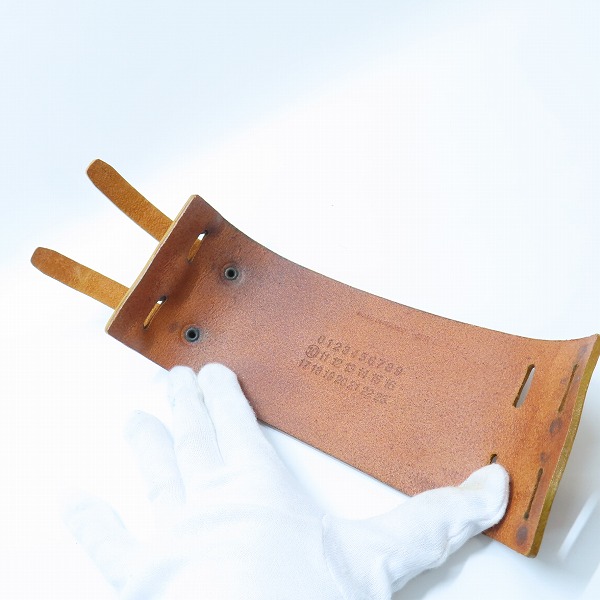 実際に弊社で買取させて頂いたMartin Margiela/マルタンマルジェラ 初期 レザーブレス バングルの画像 7枚目