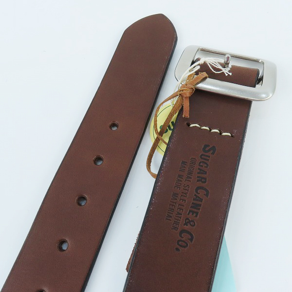 実際に弊社で買取させて頂いた【未使用】SUGAR CANE/シュガーケーン レザーベルト/SCO-2320/ブラウン/38の画像 1枚目