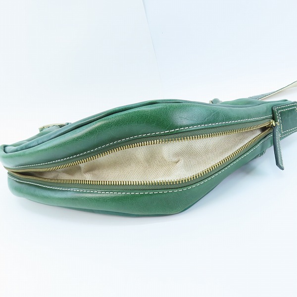 実際に弊社で買取させて頂いた土屋鞄/ツチヤカバン レザー/キャンバス ジップ ボディバッグ の画像 3枚目