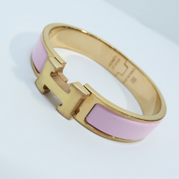 実際に弊社で買取させて頂いたHERMES/エルメス クリックH バングル/ブレスレット ゴールド×ピンク