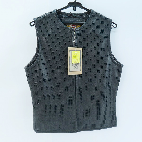 実際に弊社で買取させて頂いた【未使用】HARLEY DAVIDSON/ハーレーダビッドソン パンチングレザーベスト/M