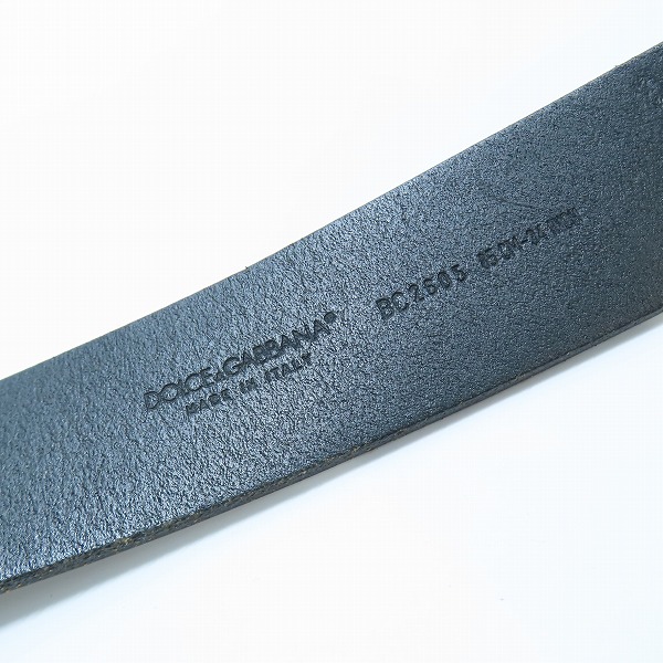 実際に弊社で買取させて頂いたDOLCE&GABBANA/ドルチェアンドガッバーナ/ドルガバ BC2605 プレートバックル ベルト/34の画像 4枚目