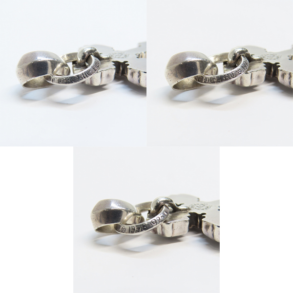実際に弊社で買取させて頂いた【インボイス原本】CHROME HEARTS/クロムハーツ フィリグリークロスペンダントｗ/プレーンベイル チャーム XSの画像 5枚目