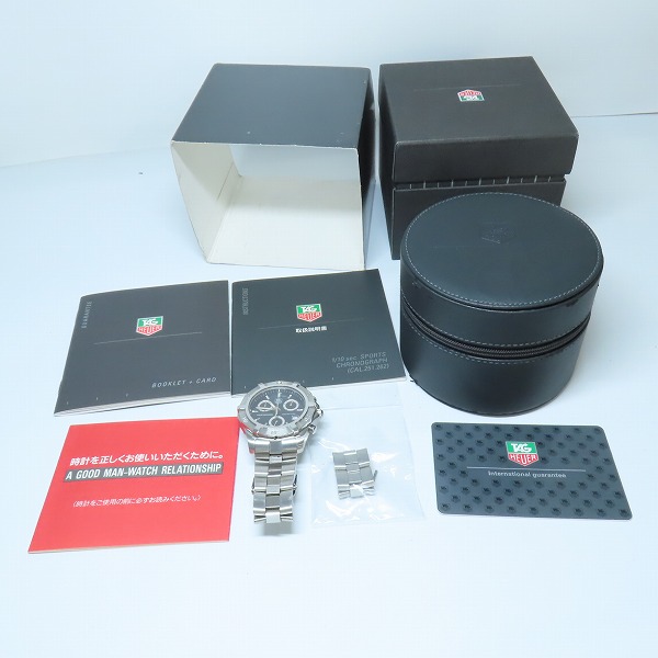 実際に弊社で買取させて頂いたTAG HEUER/タグホイヤー エクスクルーシブ クロノグラフ プロフェッショナル 200m CN111F 【動作未確認】の画像 8枚目