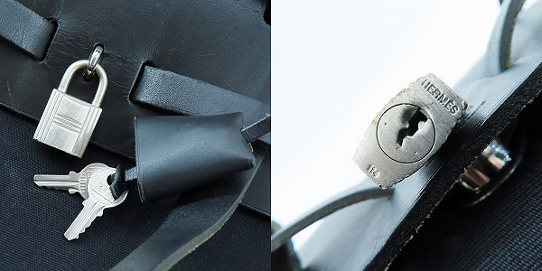 実際に弊社で買取させて頂いたHERMES/エルメス HERBAG/エールバッグアド 2WAY ハンドバッグ リュック/バックパック ブラックの画像 5枚目