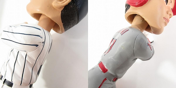 実際に弊社で買取させて頂いたFOCO DUAL BOBBLE  ボブルヘッド ヤンキース ベーブ・ルース/エンゼルス 大谷翔平 100 Years Later 首振り フィギュアの画像 5枚目