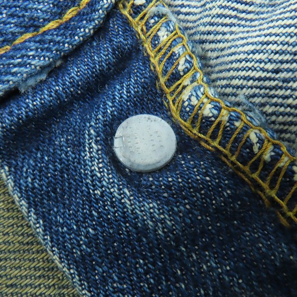 実際に弊社で買取させて頂いた【難有り】LEVI'S/リーバイス ヴィンテージ 501 66前期 ボタン裏刻印6/点々/スモールe ボタンフライ デニムパンツの画像 6枚目
