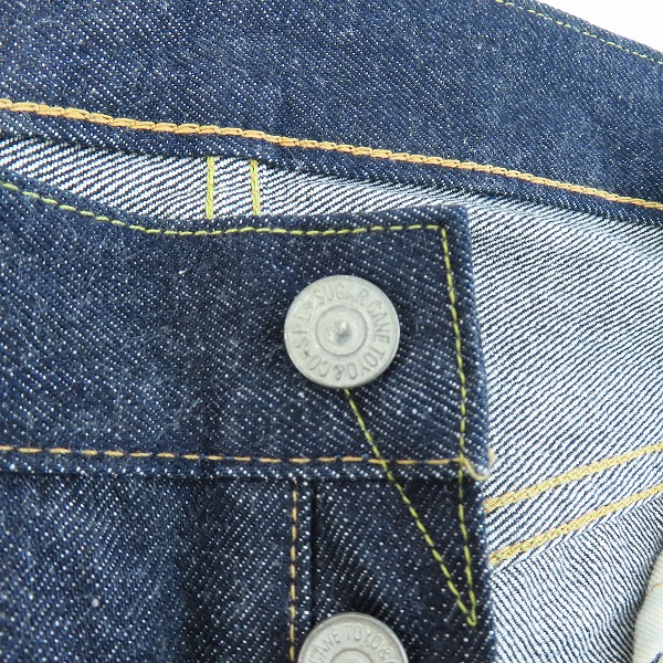 実際に弊社で買取させて頂いた【未使用】SUGAR CANE/シュガーケーン 2021モデル スタンダード デニムパンツ SC42021/W32L30の画像 6枚目
