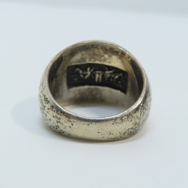 実際に弊社で買取させて頂いたLevi's/リーバイス ストーン付き シルバー ロゴリング 19号の画像 3枚目