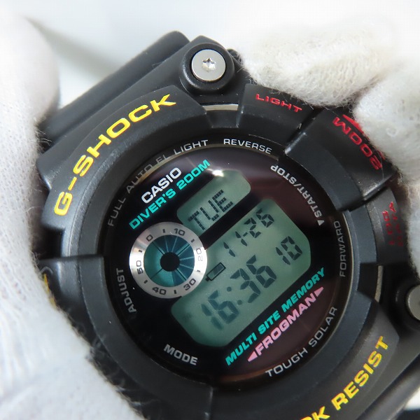 実際に弊社で買取させて頂いたG-SHOCK/G-ショック FROGMAN/フロッグマン タフソーラー スクリューバック GW-200-2JFの画像 4枚目