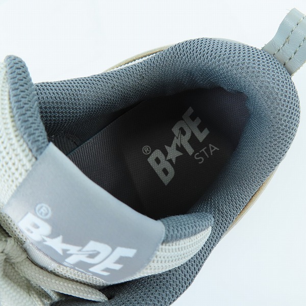 実際に弊社で買取させて頂いたA BATHING APE/アベイジングエイプ BAPE STA ローカットスニーカー OZXSHMX91013K/27.5の画像 4枚目