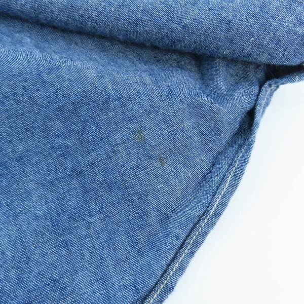 実際に弊社で買取させて頂いたSUGAR CANE/シュガーケーン ブルーシャンブレー ワークシャツ 長袖シャツ SC27850/Lの画像 6枚目