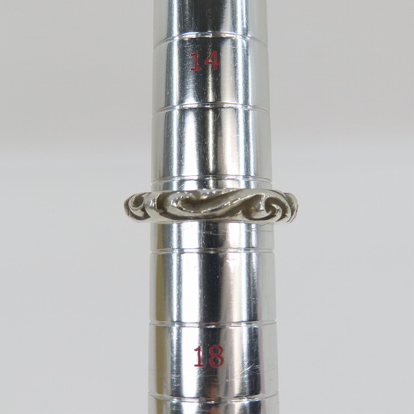 実際に弊社で買取させて頂いたCHROME HEARTS/クロムハーツ スクロールバンドリング 16.5号の画像 9枚目