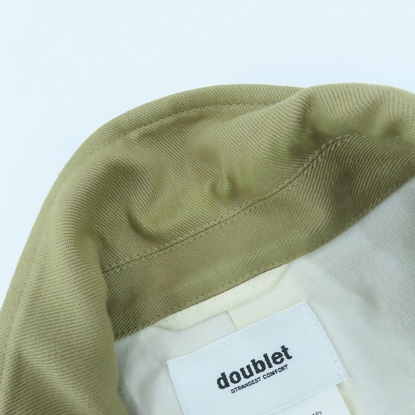 実際に弊社で買取させて頂いたdoublet/ダブレット 21SS SILK CHINO CUT-OFF JACKET/カットオフジャケット 21SS10JK39/Lの画像 5枚目