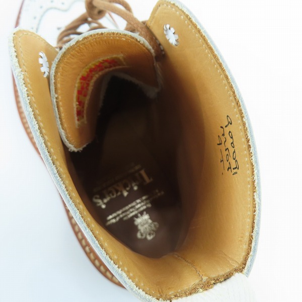 実際に弊社で買取させて頂いたTrickers/トリッカーズ MOLTON/モールトン カントリーブーツ ウイングチップ ホワイト M2508/9の画像 4枚目