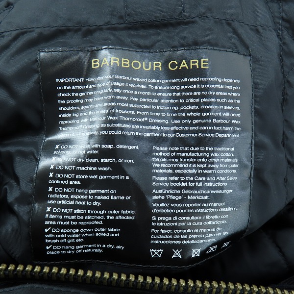 実際に弊社で買取させて頂いたBARBOUR/バブアー CORBRIDGE SL WAX コーブリッジ スリムフィット ワックス ジャケット 2102094/XLの画像 3枚目