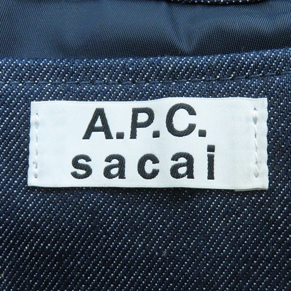 実際に弊社で買取させて頂いたA.P.C.×sacai /アーペーセー×サカイ デニムトートバッグの画像 4枚目