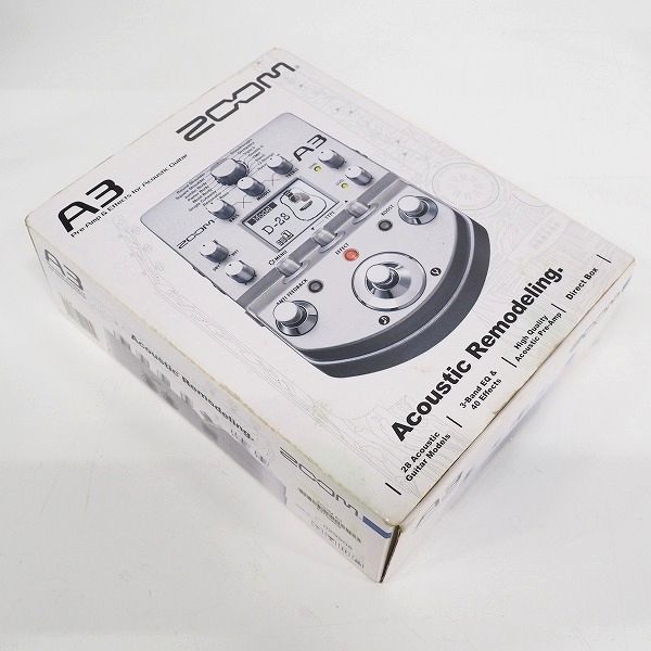 実際に弊社で買取させて頂いたZOOM/ズーム A3 Pre-Amp & Effects for Acoustic Guitar アコースティックギター用プリアンプ エフェクター/動作確認済の画像 9枚目