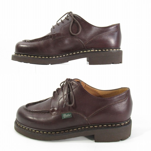 実際に弊社で買取させて頂いたParaboot/パラブーツ CHAMBORD/TEX MARRON-LIS CAFE シャンボード 710707/5 シューツリー付きの画像 3枚目
