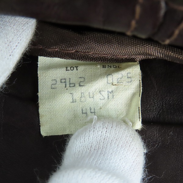 実際に弊社で買取させて頂いたSchott/ショット G-1タイプ ボアライナー付き ミリタリー ジャケット/44の画像 9枚目