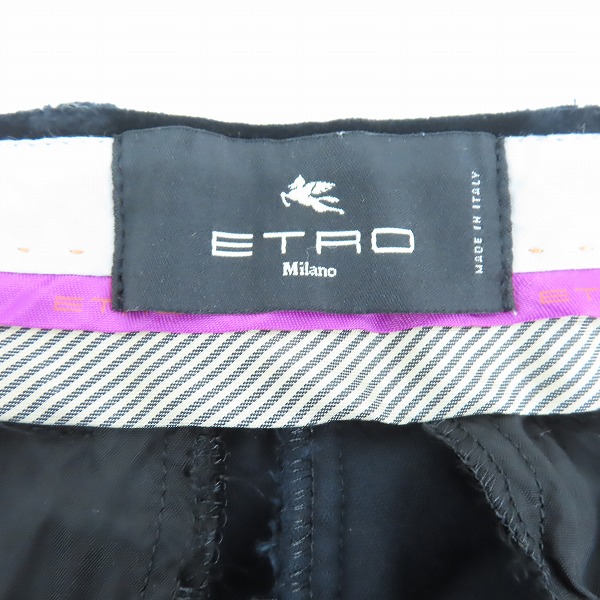 実際に弊社で買取させて頂いたETRO/エトロ ベルベット フレアパンツ D23-11560-0551/38の画像 3枚目