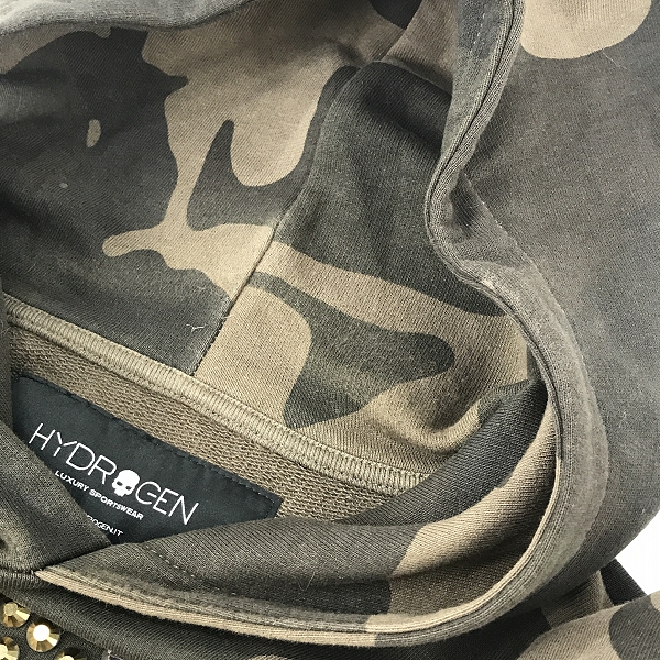 実際に弊社で買取させて頂いたHYDROGEN/ハイドロゲン 迷彩/カモフラ柄 プルオーバーパーカー/Lの画像 6枚目