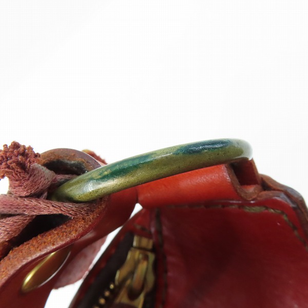 実際に弊社で買取させて頂いたHERZ/ヘルツ レザー ショルダーバッグ レッドの画像 8枚目