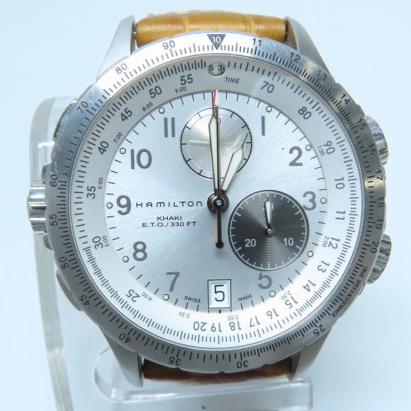 実際に弊社で買取させて頂いたHAMILTON/ハミルトン カーキ ETO クオーツ クロノグラフ 腕時計 H776220【動作未確認】