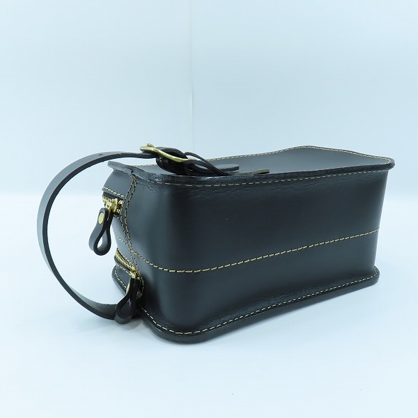 実際に弊社で買取させて頂いたHERZ/ヘルツ レザー セカンドバッグ/クラッチバッグ ブラックの画像 2枚目