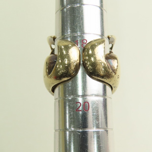 実際に弊社で買取させて頂いたTENDERLOIN/テンダーロイン 8K T-SKULL RING ボルネオスカル リング 16.5-19.5号の画像 8枚目