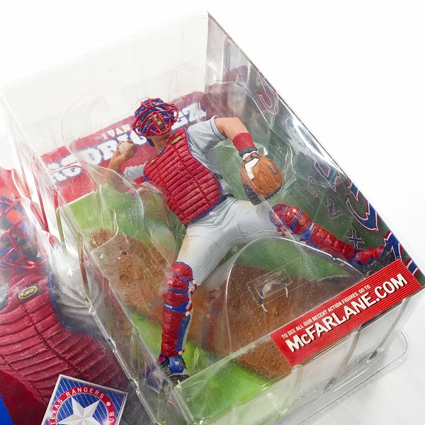 実際に弊社で買取させて頂いた【未開封】McFARLANE TOYS/マクファーレントイズ テキサス・レンジャーズ #7 IVAN RODRIGUEZ イバン・ロドリゲス フィギュアの画像 3枚目