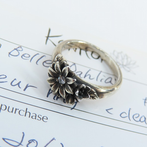 実際に弊社で買取させて頂いた【ギャラ付】KONRON/コンロン belle dahlia fleur ring  #9/9号