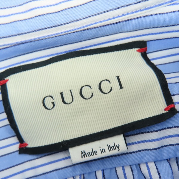 実際に弊社で買取させて頂いた【JPタグ】GUCCI/グッチ 18AW ストライプ/ハーフボタン オーバーサイズドシャツ 534786 Z375L/50の画像 2枚目