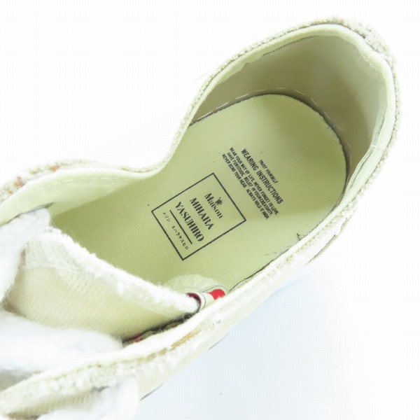 実際に弊社で買取させて頂いたMaison MIHARA YASUHIRO/メゾン ミハラヤスヒロ オリジナル ソール キャンバス ロートップ/ローカット スニーカー A04FW729/41の画像 4枚目