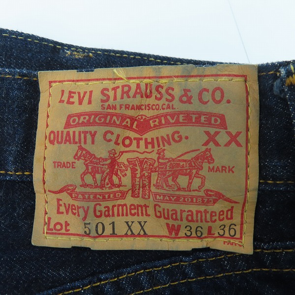 実際に弊社で買取させて頂いたLEVIS/リーバイス 501XX 刻印555 復刻 米国製 98年製 デニムパンツ 501-0003/W36L36の画像 5枚目