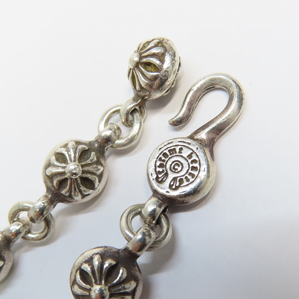実際に弊社で買取させて頂いたCHROME HEARTS/クロムハーツ 1 BALL DAGGER クロスボール チェーン ダガー ブレスレットの画像 5枚目