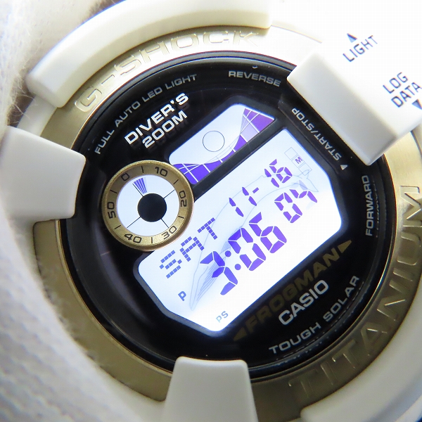 実際に弊社で買取させて頂いた【保証期間内】G-SHOCK/Gショック FROGMAN/フロッグマン ICERC Japan/30周年記念 MASTER OF G SEA/タフソーラー GW-8201K-7JRの画像 5枚目