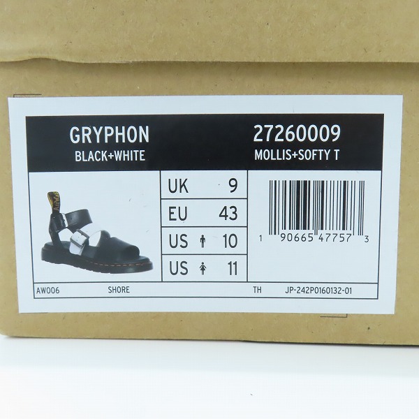 実際に弊社で買取させて頂いたDr. Martens/ドクターマーチン GRYPHON/グリフォン サンダル/UK9の画像 9枚目