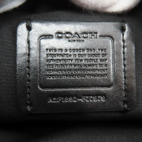 実際に弊社で買取させて頂いたCOACH/コーチ シグネチャーレザーショルダーバッグ ブラック F77979 の画像 6枚目